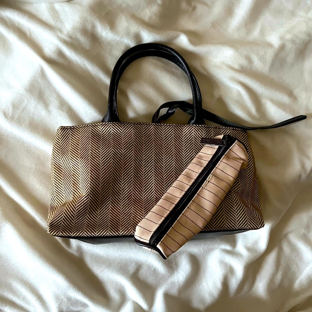 Purse with pencil case. Brown. Perfect condition